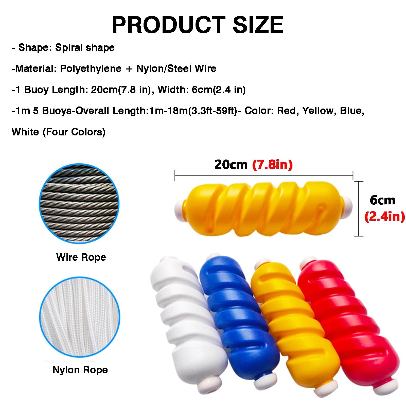 Spiralny rozdzielacz toru 6 cm/pływająca linia toru
