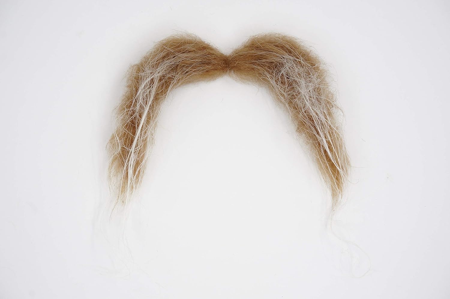 Mustaches Self Adhesive Fake Mustache, Novelty, Realistic Fu Manchu False Facial Hair, Costume Accessory for Adults, Blond Color