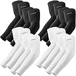 YQXCC 8 Pairs Arm Sleeves, Cooling UV Sun Protection Sports Compression Sleeves for Men Women, Golf Basketball Arm Sleeves