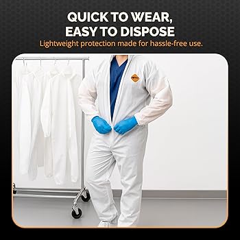 Amazon.com: Tiger Tough White Disposable Coveralls with Hood
