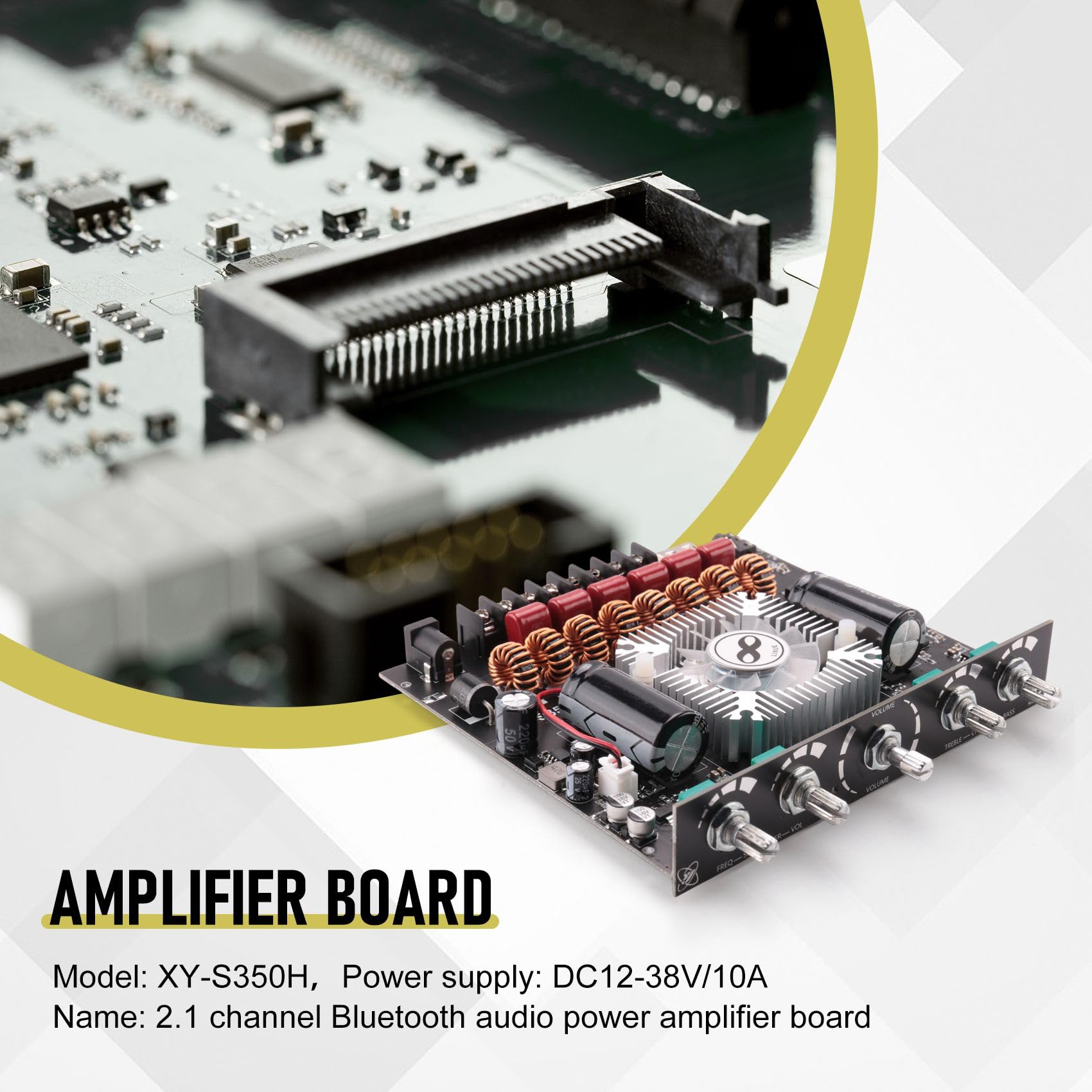 Module D'Amplificateur NuméRique Bluetooth 2.1 Canaux TPA3251 Subwoofer à Tonalité éLevéE et Basse, Carte D'Amplificateur 220Wx2 + 350W XY-S350H