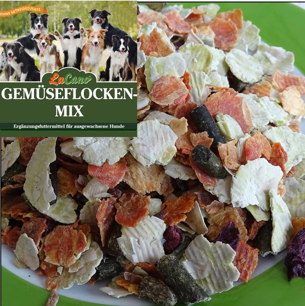 10 kg LuCano Gemüseflocken Mix für Hunde | Barf Ergänzungsfutter | Gemüsemischung | Trockengemüse