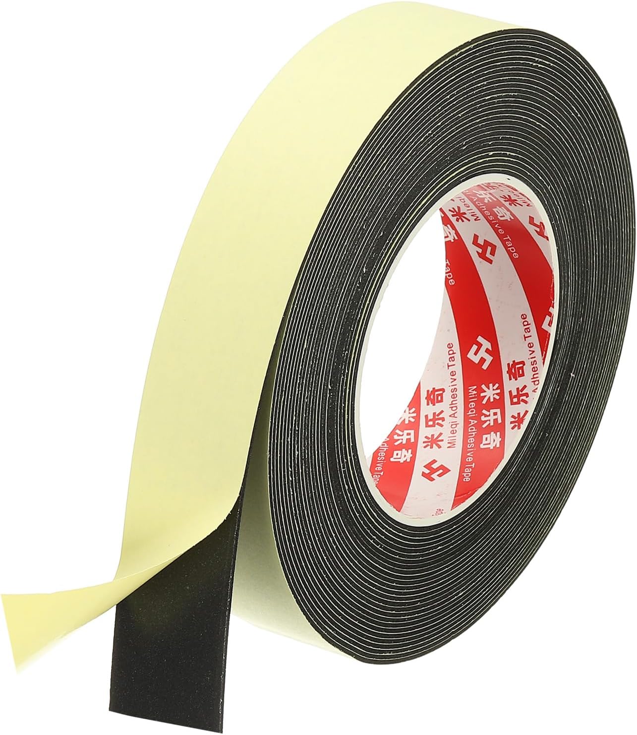 PATIKIL 1 3/16 Inch x 33 Ft Weather Stripping Door Seal Strip, 1mm Thick EVA Self Adhesive Foam Seal Tape for Door Window Insulation, Black