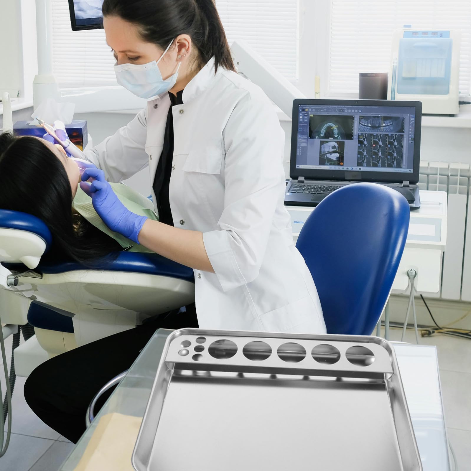 LABRIMP Vassoio e Preparazione Iniezioni e Resistente Facile da Pulire Terapeutico in Acciaio Inossidabile per Medicazioni per Uso Professionale Ospedaliero