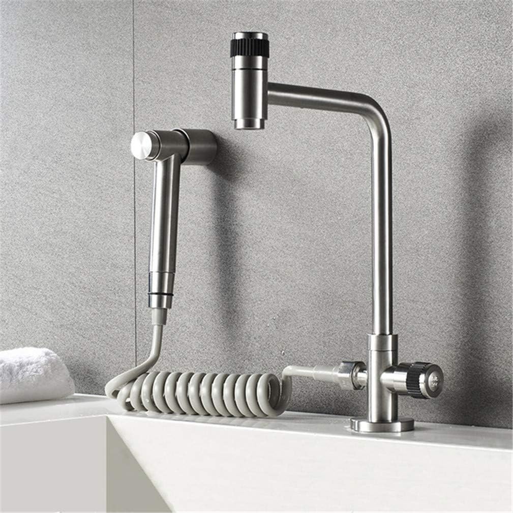 Bibcock Single Cold Kitchen Faucet Toilet Bidet Faucets Black Finish Handheld Hygienic Shower Head Basin Mixer Taps Toilet Shattaf,Nickel Bidet Tap