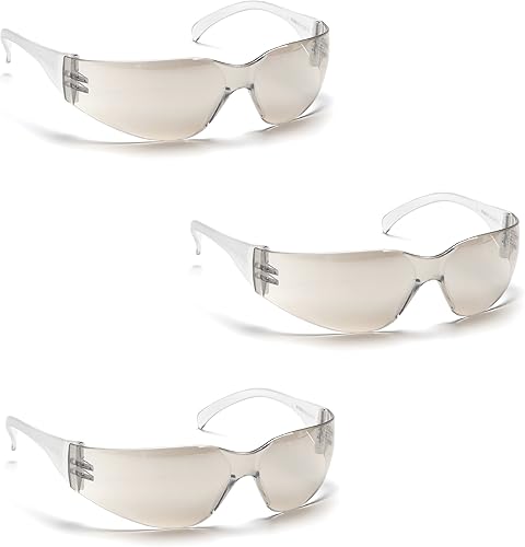 Pyramex Safety Gafas Intruder (paquete de 3 pares) (espejo interiorexterior)