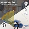 ELFORDSON Massage Office Chair for Home Office, Executive Desk Chair 77 cm High Back 150° Recliner Tilt Function Padded Swivel, Velvet Blue, 2-Point Massage