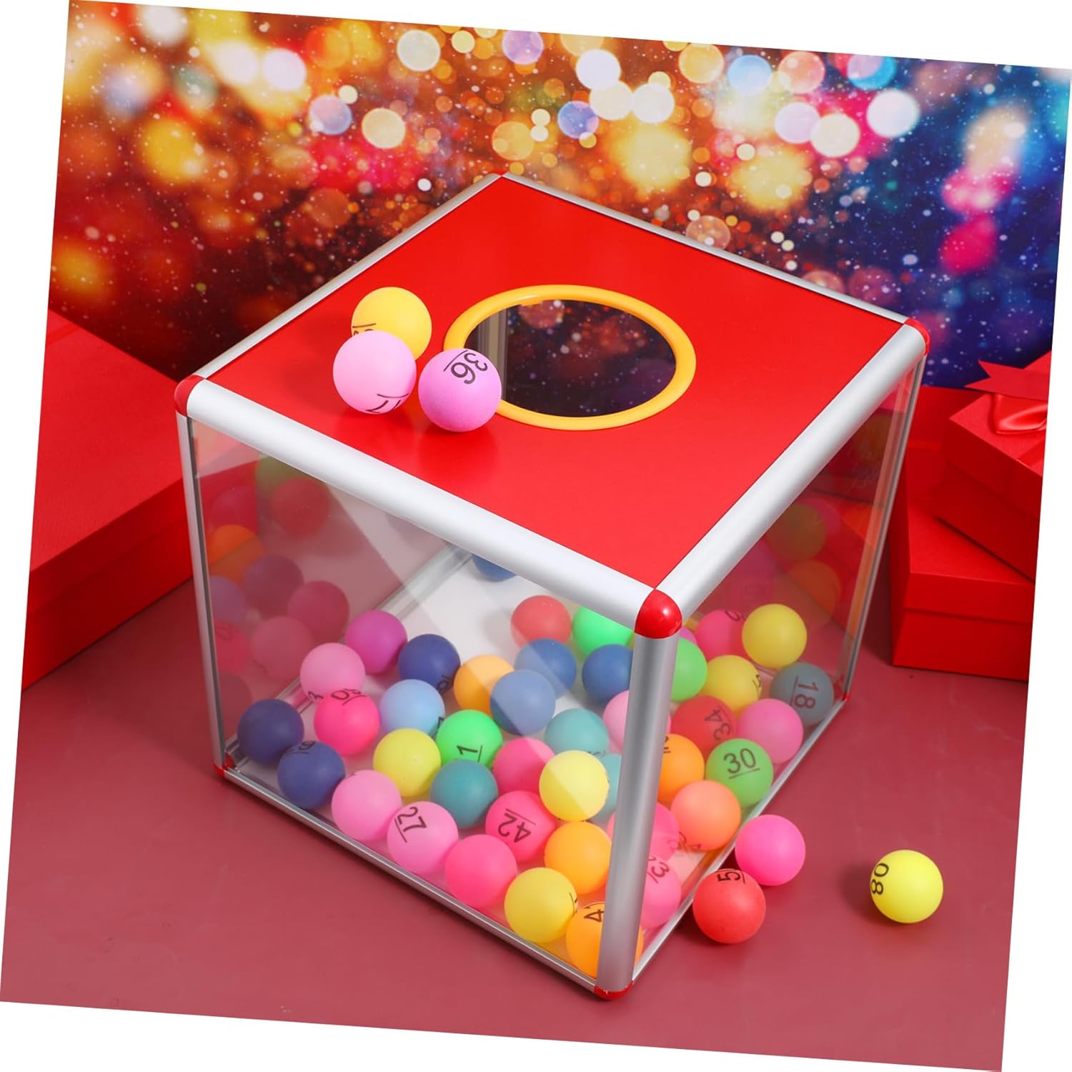 Raffle Lottery Box for Fundraising Voting Box Slot for Tickets and Donations for Party Games and Contests Sturdy Cardboard Design