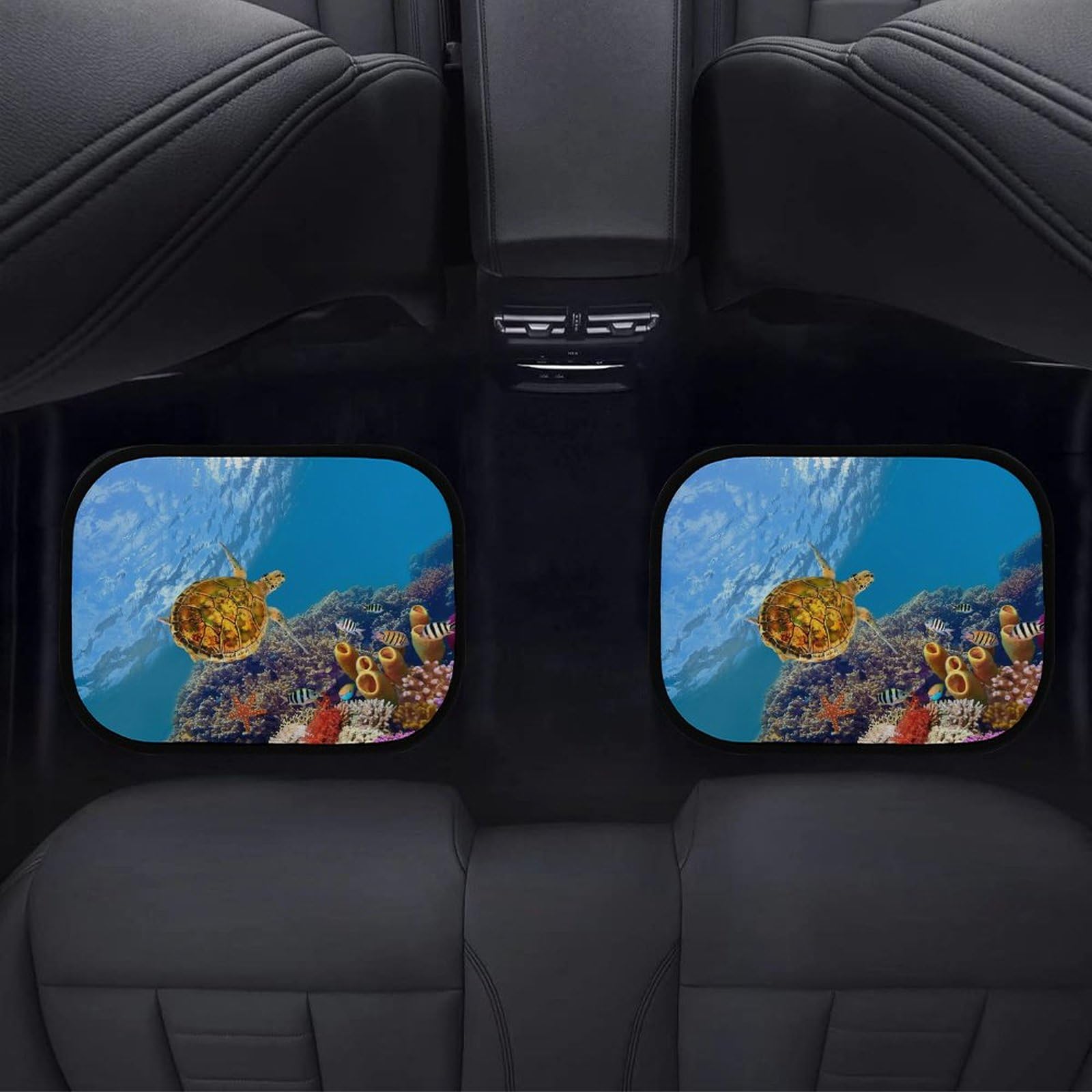 Amazon.co.jp: 車用フロアマット 海の生き物 ウミガメ 海の景色