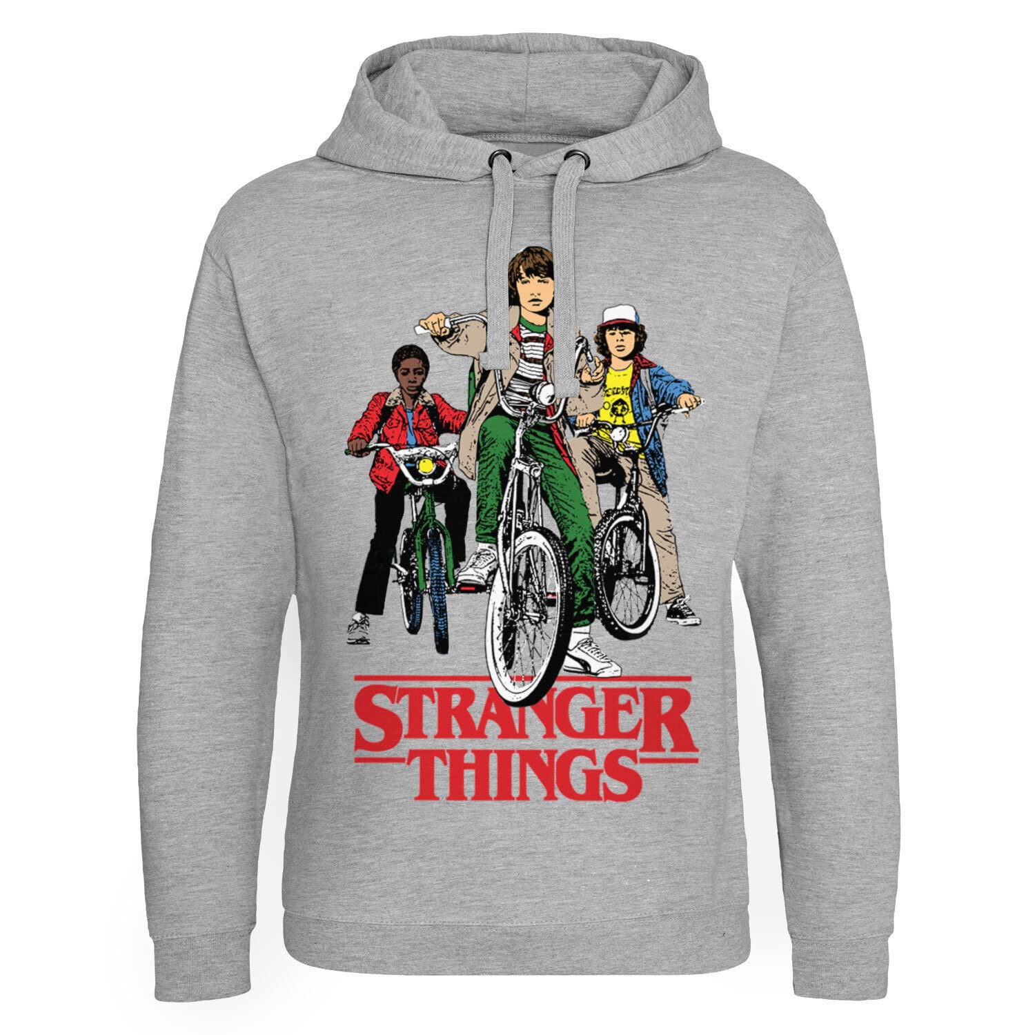 Officially Licensed Stranger Things Bikes Epic Hoodie (Heather Grey)