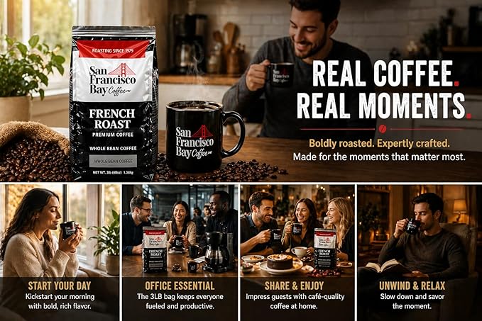 San Francisco Bay French Roast Dark Roast Café 100% Arábica 3lb miniatura 8