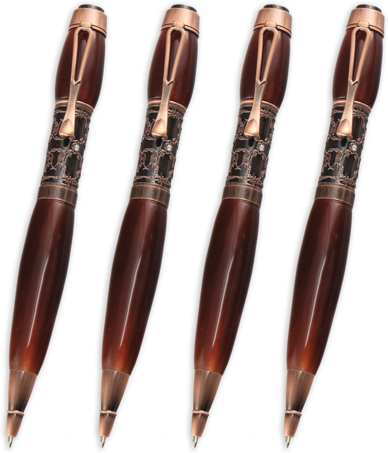 Legacy Woodturning, Victoria Pen Kit - Antique Rose Copper, 4 Pack