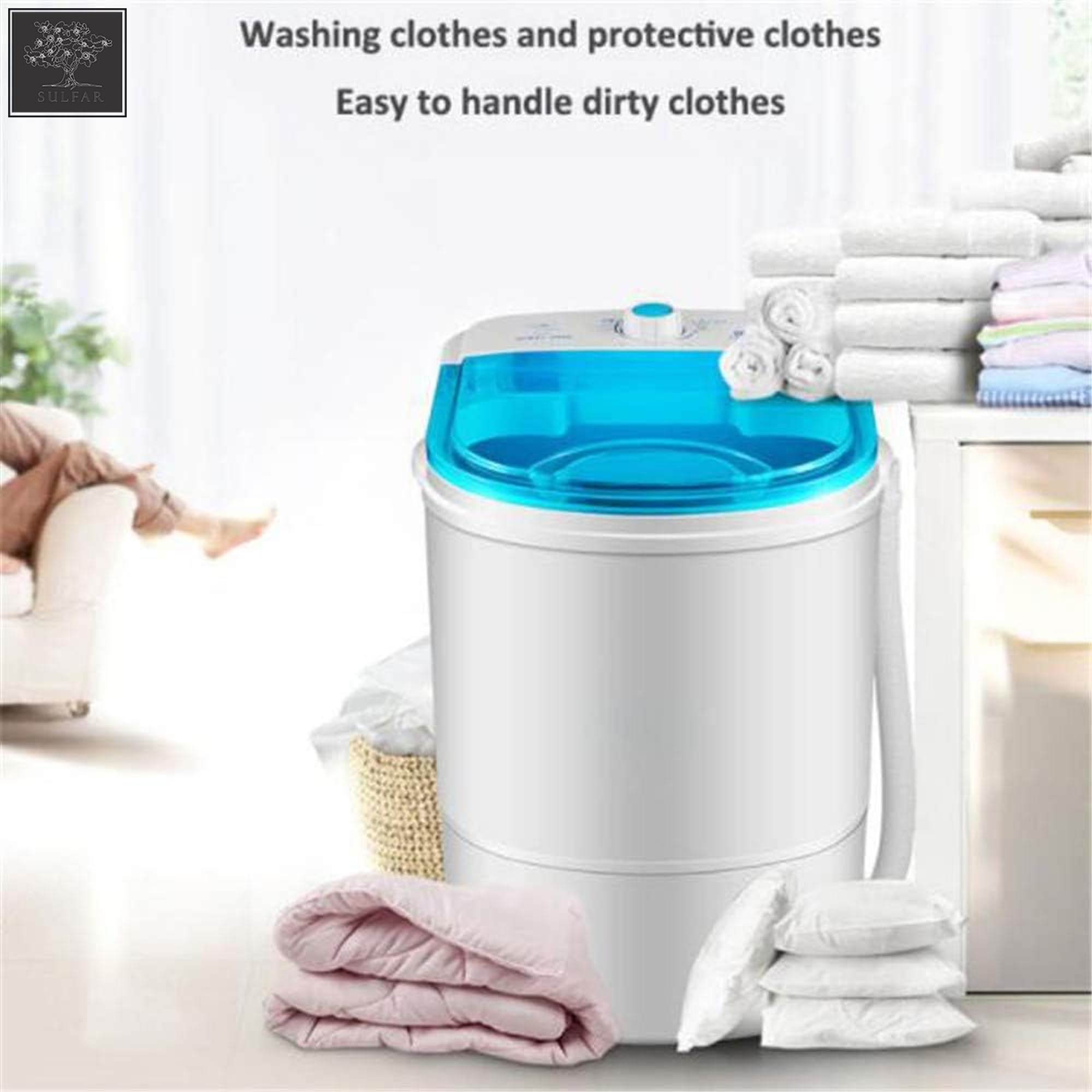 Sulfar Mini Full Automatic Washing Machine Portable Washer And
