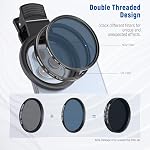 NEEWER 52mm 7 Pack ND Filter Set Compatible with iPhone, Clip On CPL+ ND32 + Starlight + GND (Red/Orange/Yellow/Blue) Phone Camera Lens Photography Accessories Kit