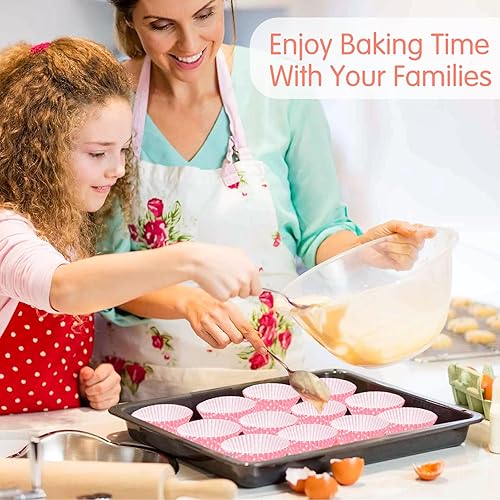 Miniatura 5 de Forros para cupcakes para hornear, 100 forros para magdalenas, tazas de papel estándar para hornear, envoltorios de magdalenas antiadherentes, vasos