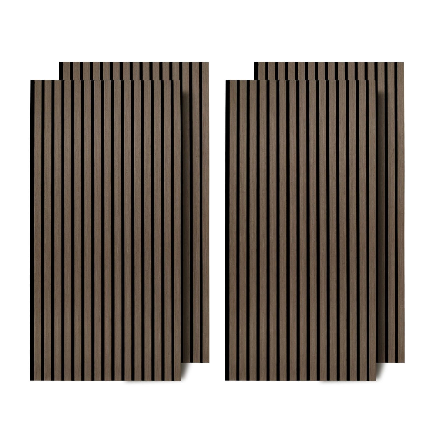 Panele akustyczne, okładziny ścienne, dekoracja ścian wewnętrznych, 6 sztuk 120 x 60 cm, grubość 2,1 cm, panele ścienne z drewna i filcu, panele drewniane orzech włoski, do dekoracji różnych