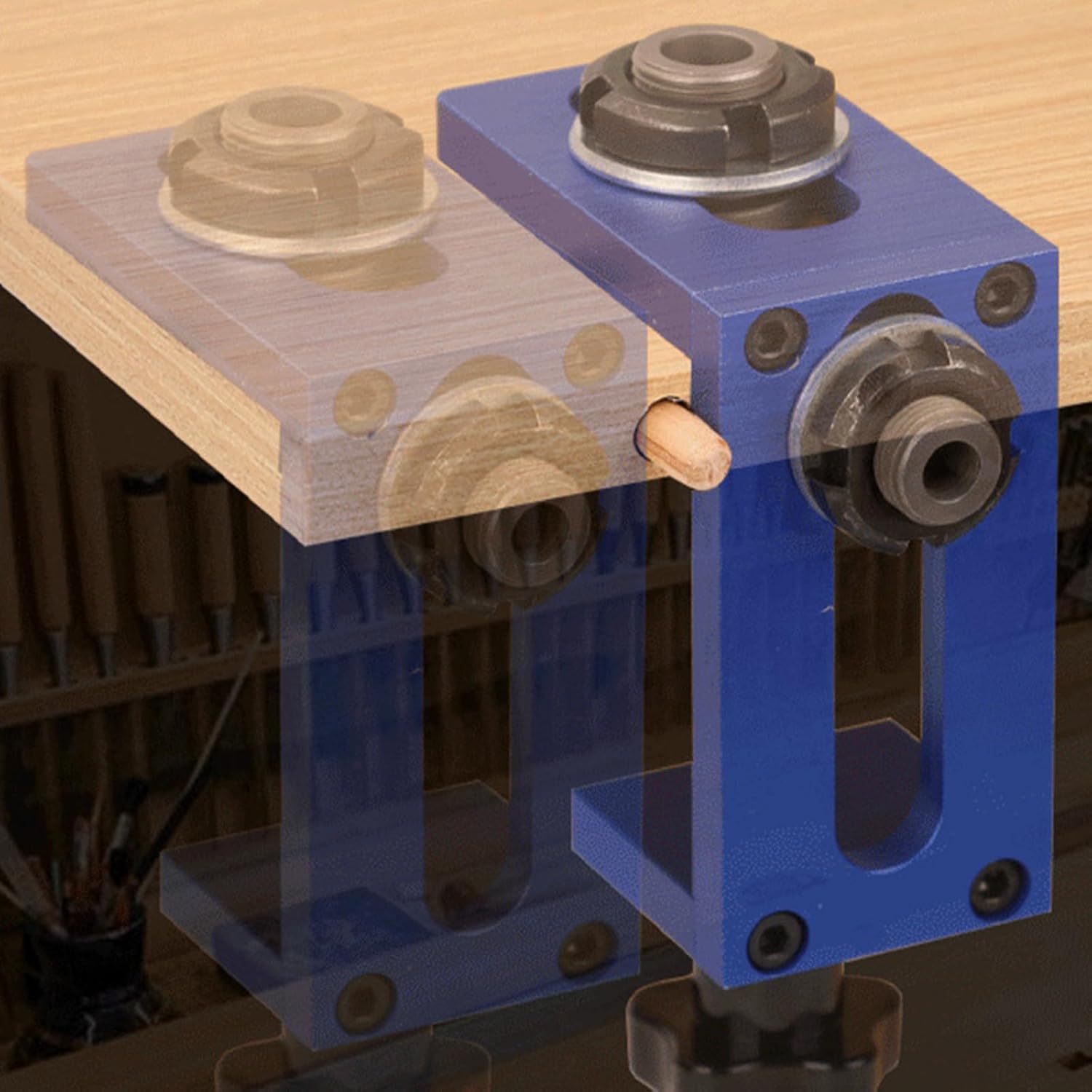 Woodworking Hole Puncher & Drill Guide Doweling Jigs With Adjustable Clamp Suitable For Craftsmen Carpentry Projects