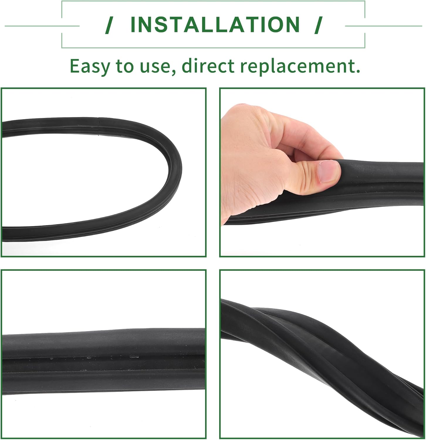 Motoforti Rear Trunk Lid Seal Gasket, Weatherstrip Trunk Sealing Strip, for Honda Civic 2001-2005, Rubber, Rear, No.74865S5A003, Black