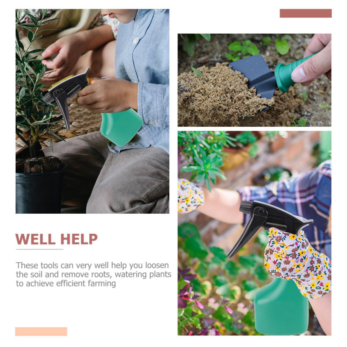 Kit de Herramientas de Jardinería de Acero Inoxidable