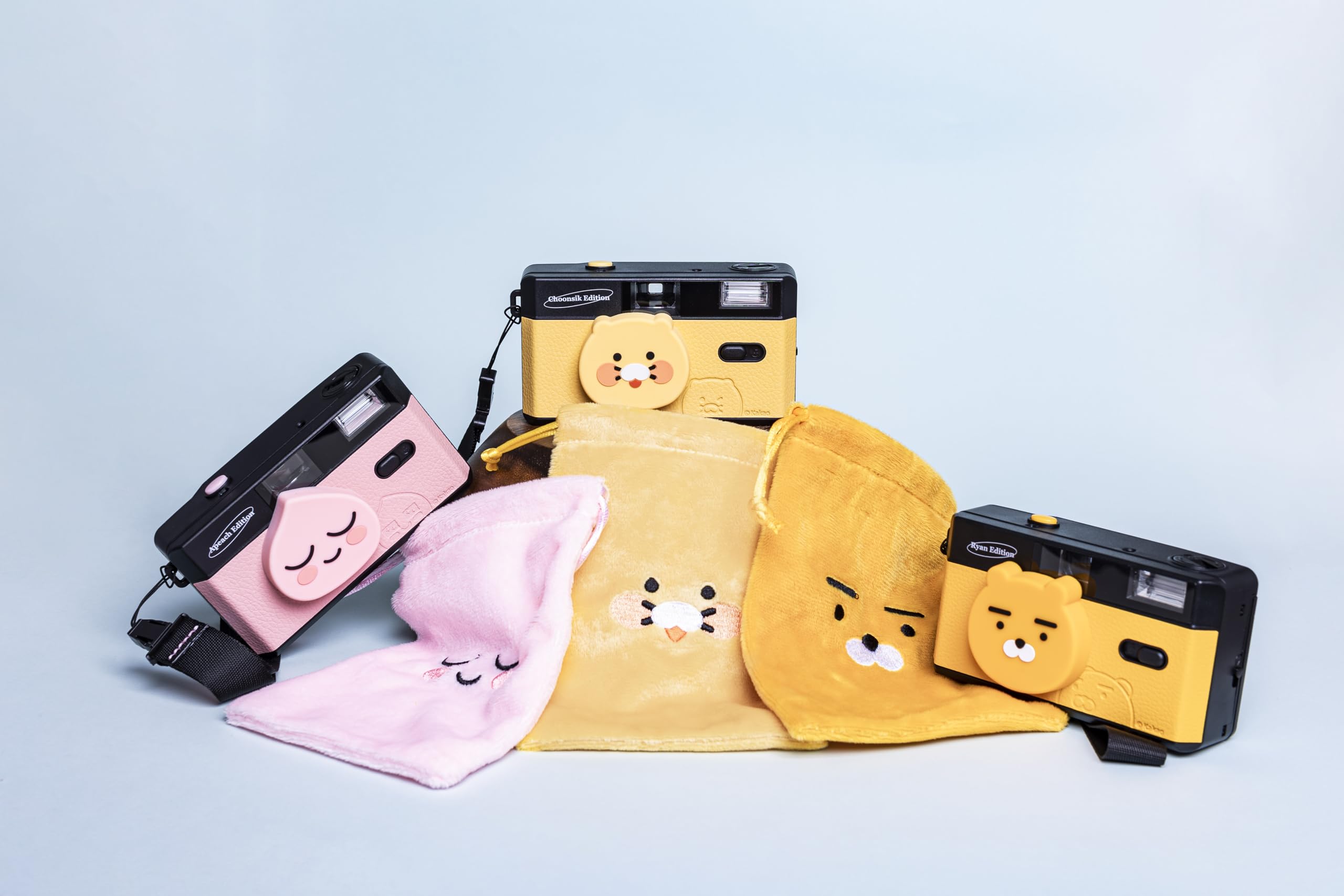 Corex Kakao Friends Wiederverwendbare 35-mm-Filmkamera, Ryan Edition, Weitwinkel mit festem Fokus, eingebauter Blitz, kompatibel mit 35-mm-Farb-Negativ- oder Schwarzweiß-Filmen