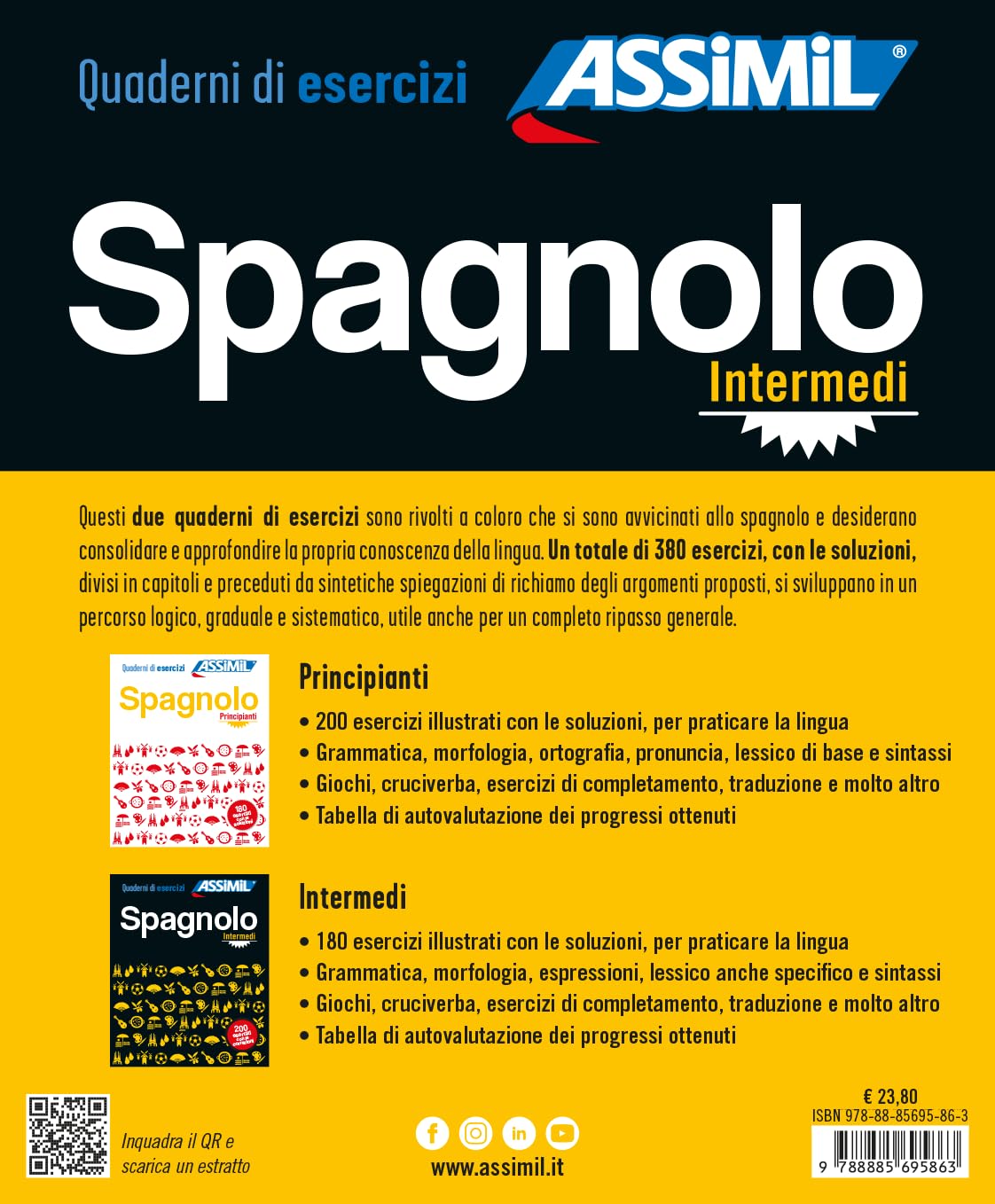 Spagnolo. Cofanetto Quaderni di esercizi. Principianti + Intermedi. Ediz. a spirale