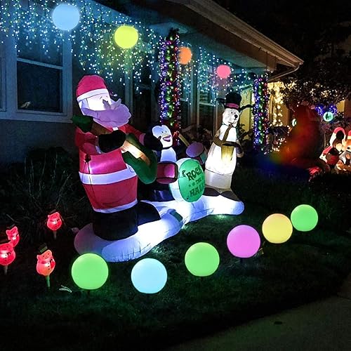 Miniatura 4 de LOFTEK Bola de luz nocturna LED, 8 pulgadas, 16 colores RGB y luz de globo regulable con control remoto (1P) + bola de luz flotante LED de 8