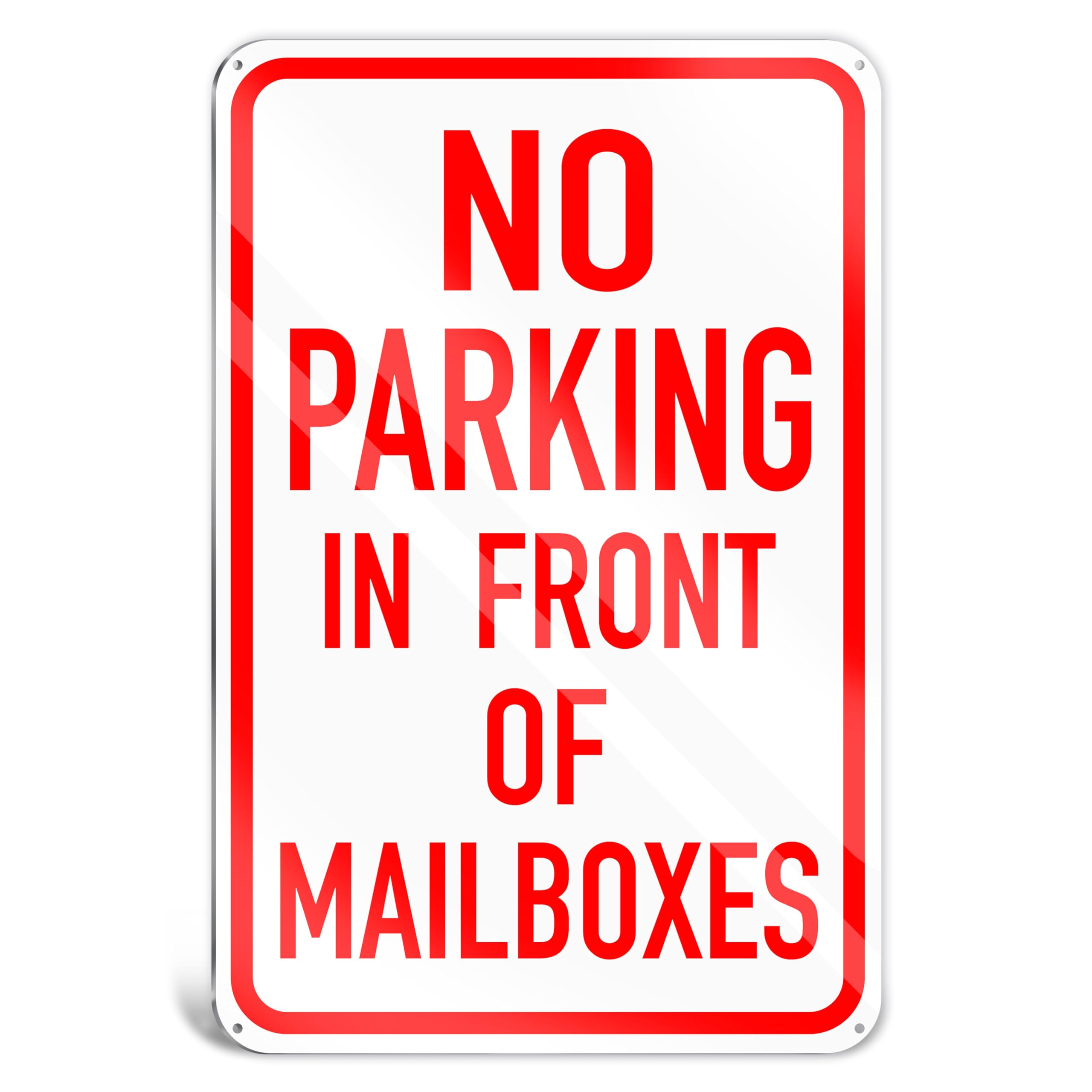 Do Not Block Mailbox No Parking Traffic Sign, Outdoor & Indoor, 12x8 inch