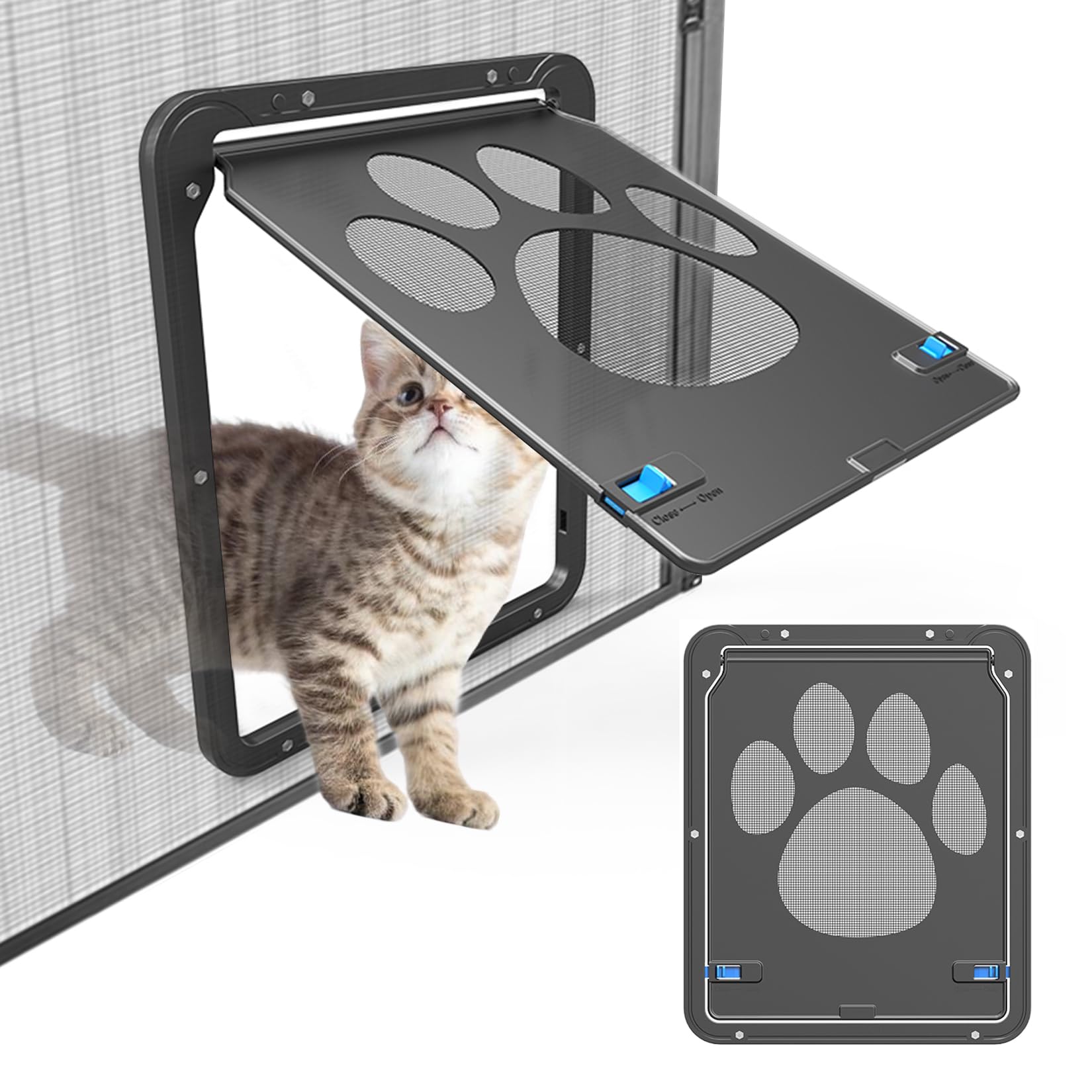 Facile da Installare Zanzariera Gatti (29 cm * 24 cm) Gattaiola con Chiusura a Chiave per Animali Domestici con Chiusura Magnetica per Cani e Gatti di Piccola Taglia