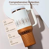 Vista 42 de Botas de silicona para Stanley, protector inferior de copa, accesorios para Stanley Quencher H2.0 FlowState Tumbler 20oz/20oz/30oz/Stanley Adventure