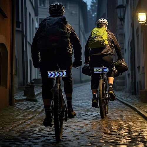 Miniatura 6 de GOTUS Luz trasera LED programable para bicicleta, luz trasera para bicicleta, con velocímetro y aplicación, texto personalizado, patrones, pantalla