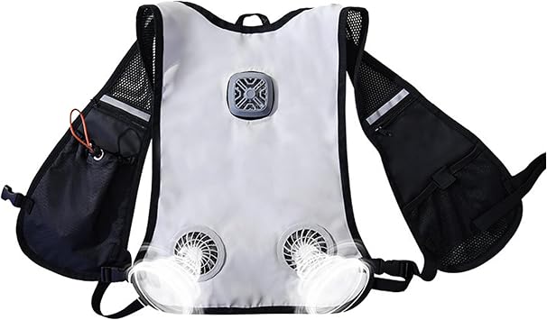 Cooling Vest, 3 Level Wearable Air Conditioner for Outdoor Use Washable Dual Fan Vest for Women & Men, One Size, Summer Decor