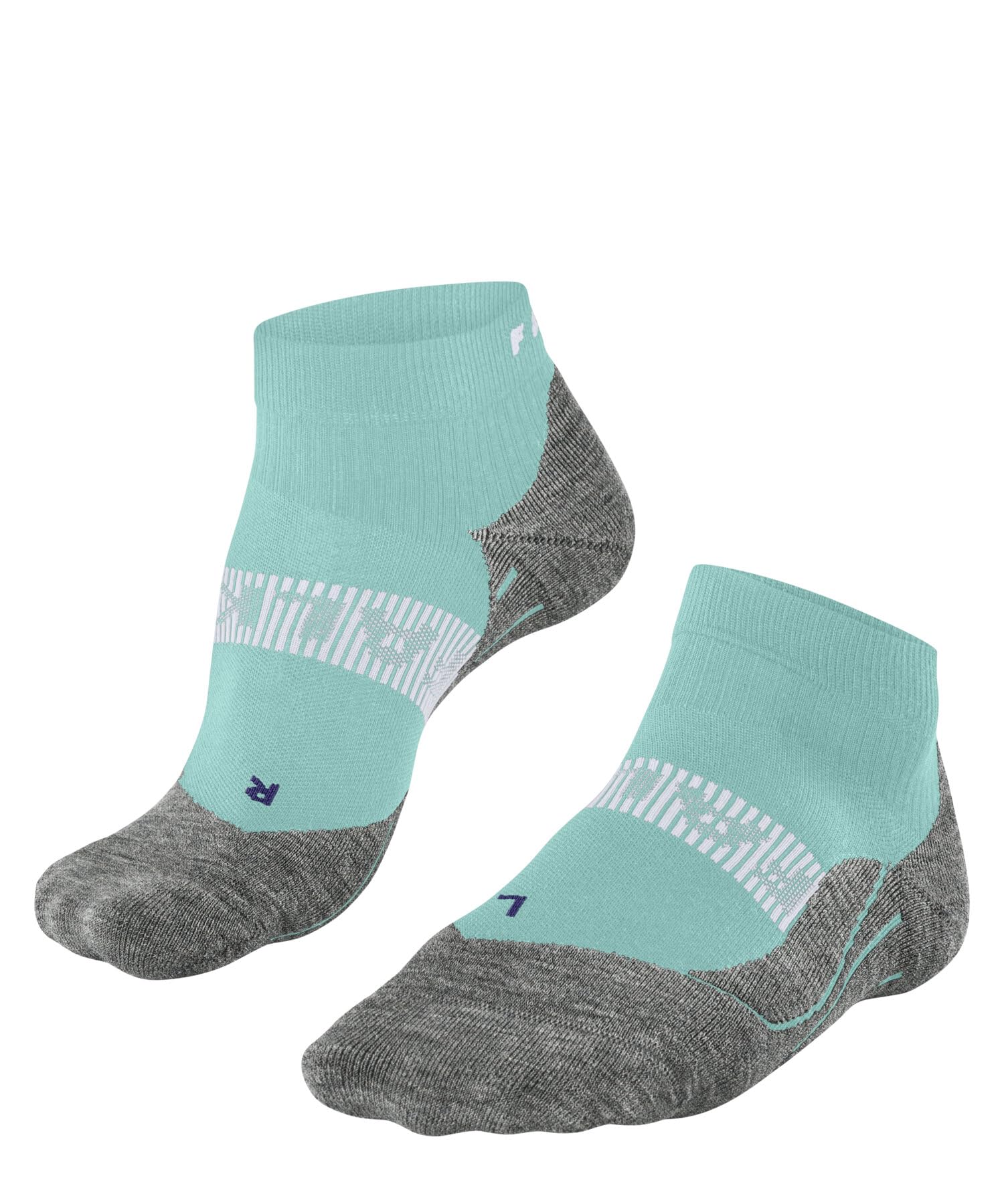 FALKE Women's RU4 Endurance Cool Short W Sso Functional Yarn Anti-Blister 1 Pair Running Socks, Blue Fiji 6423, 4-5