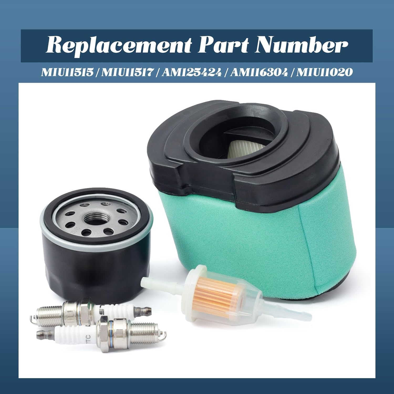 Maintenance Filter Kit Compatible with John Deere Z515E ZTrak Zero-Turn Lawn Mower Parts Replace MIU11515 MIU11517 AM125424 AM116304 MIU11020 A Set of 6 Pieces