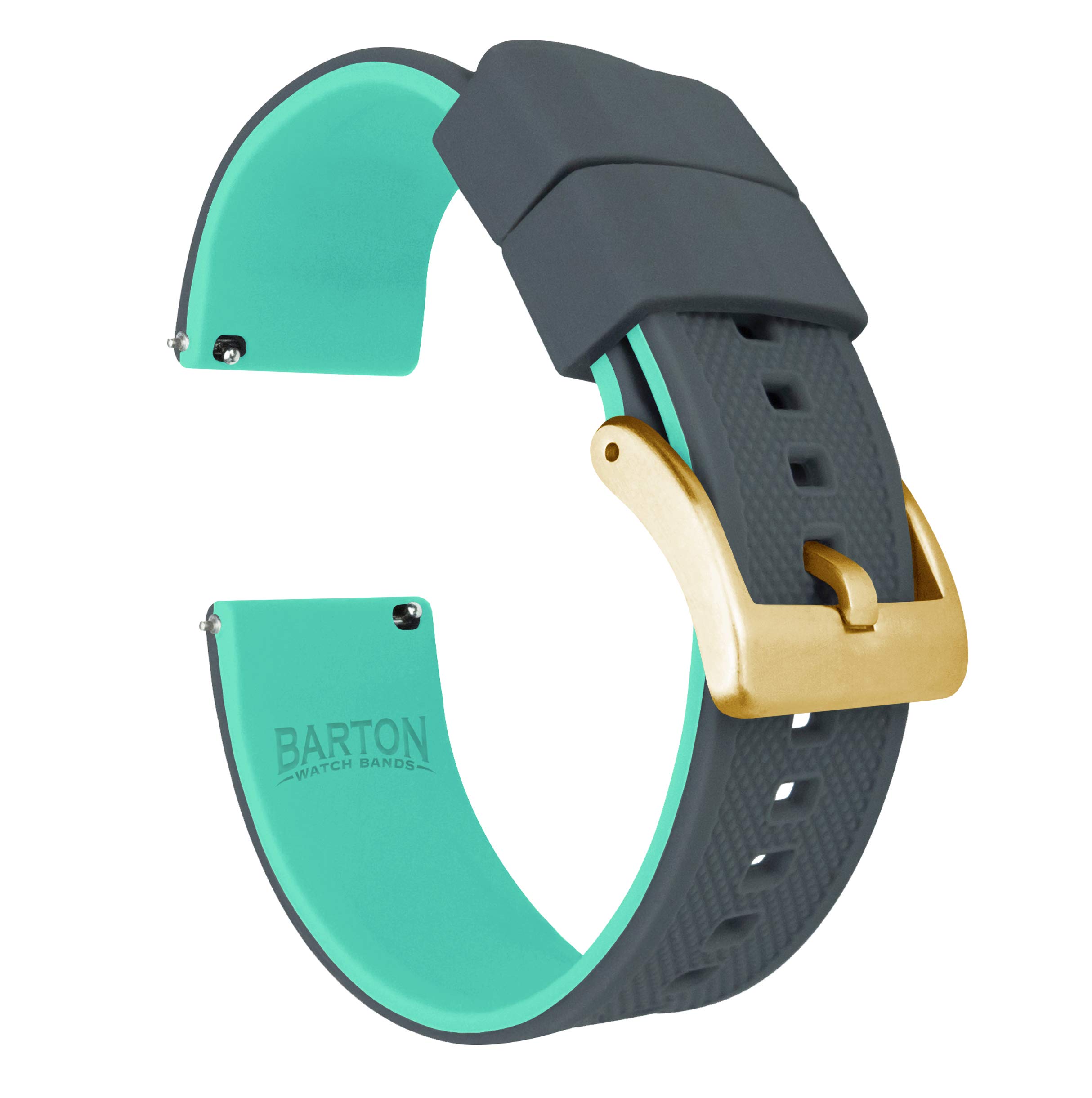 BARTON Elite Silicone Watch Bands - Gold Buckle Quick Release