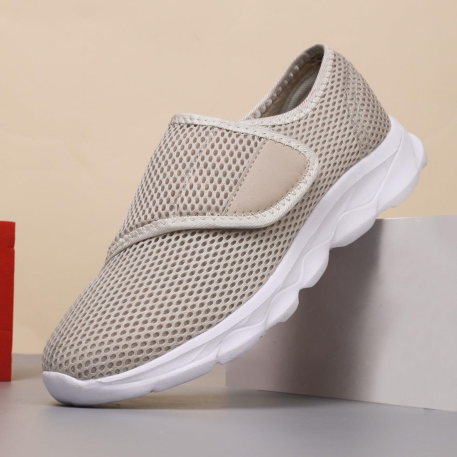 Generico Scarpe Sportive da Donna Casual estive con Chiusura a Strappo pianta Larga Tomaia in Mesh Slip on comode per Camminata Quotidiana e Tempo Libero