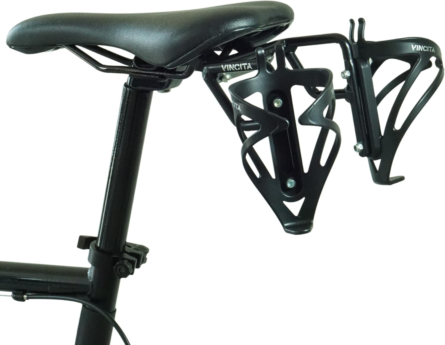 Vincita The Overnighter Bikepacking Saddle Bag Stabilizer Antisway Bracket with 2 Bottle Cage