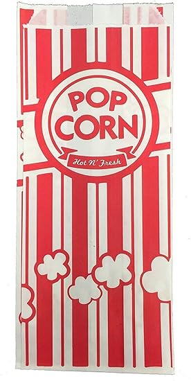 Amazon Co Jp カーニバルキング Carnival King ポップコーン紙バッグ 1オンス 赤と白 100 Count Ckpcb ホーム キッチン