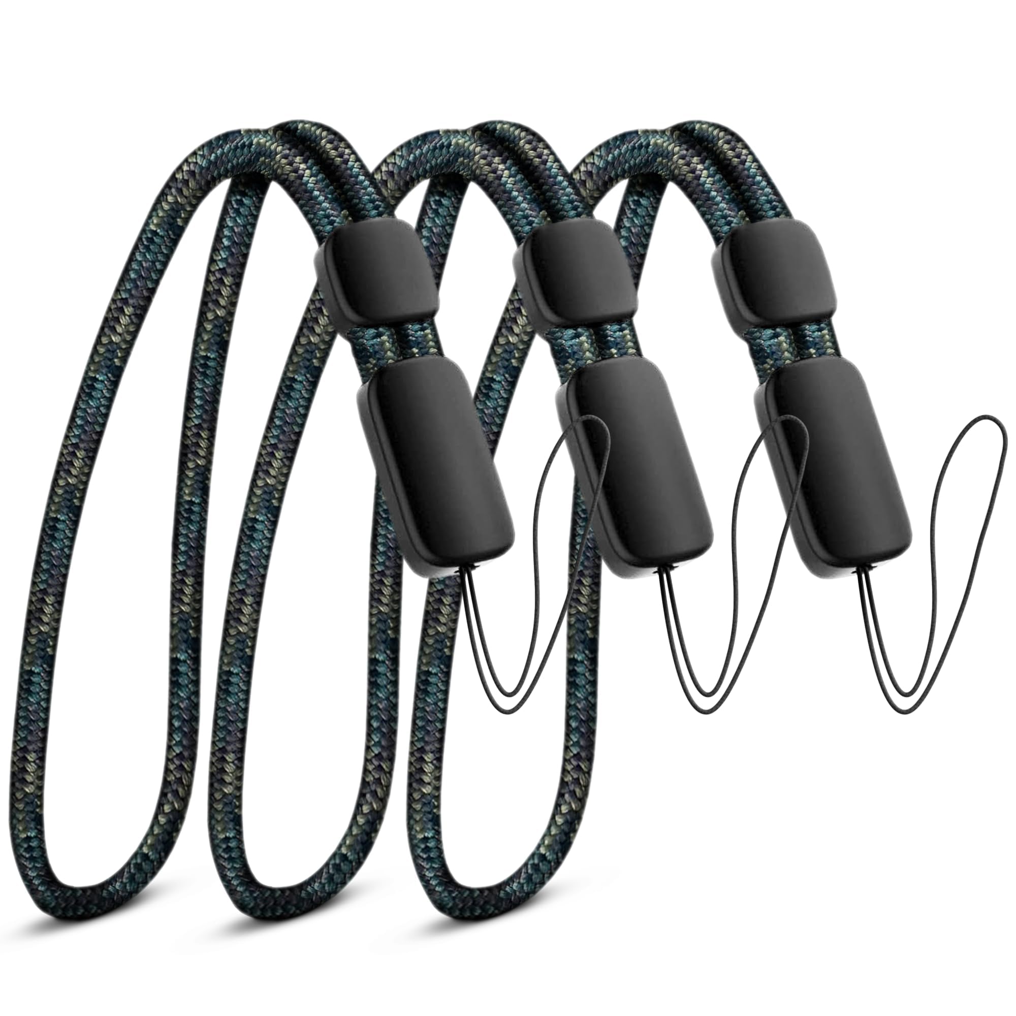 Empire Trading & Commerce Unisex Pack Of 3 - Camo Finger Strap Empire Hand Wrist Strap Lanyard, Adjustable Lanyard Wrist Strap For Car Keys, Cameras, Gopro, Keychain, Phone, Portable Gaming Consoles & More (Pack Of 3 - Camo Finger Strap)