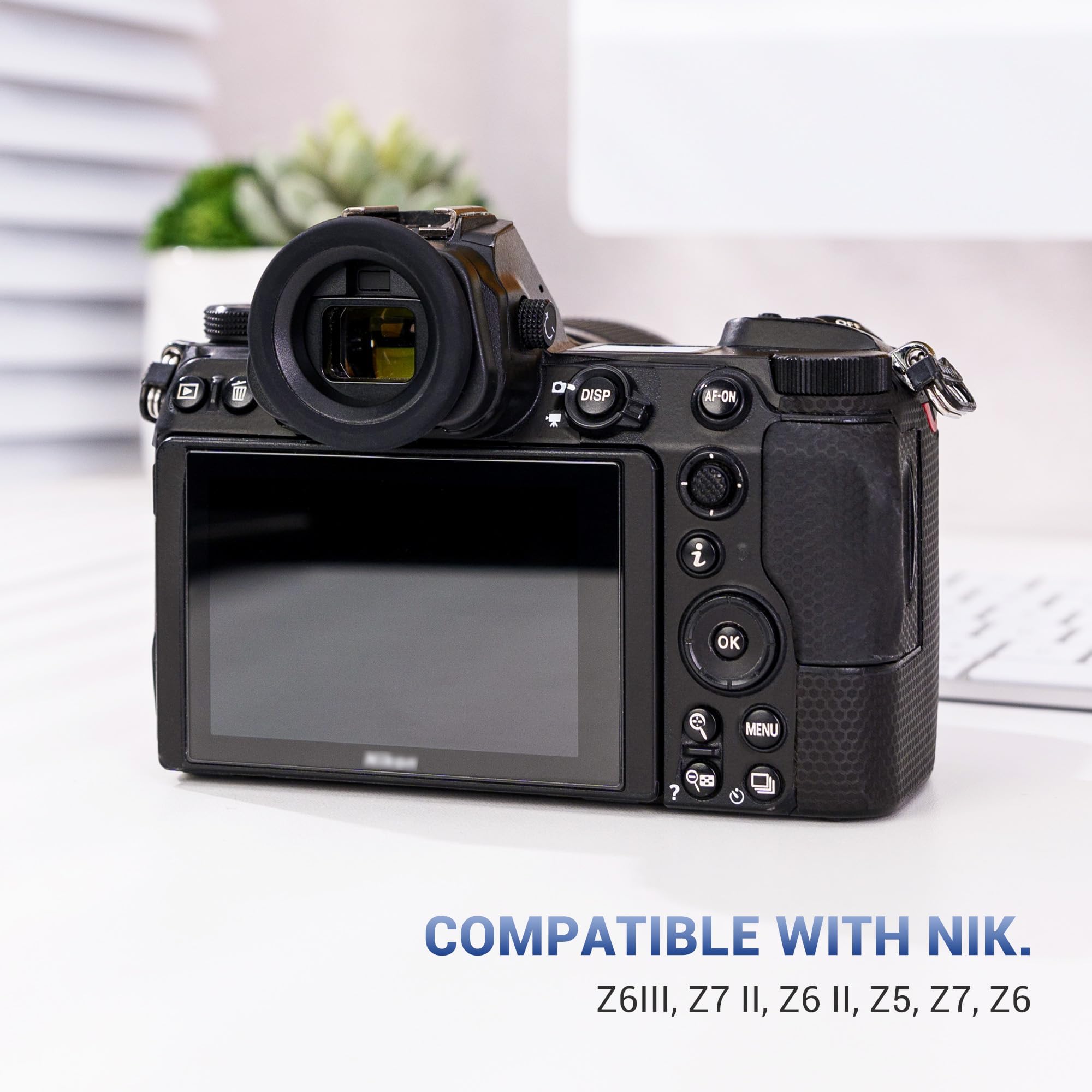 Œilleton Silicone Pour Nikon Z5/Z6/Z7 - 2 Pièces - Confort Pour Porteurs De Lunettes - Remplace DK-29