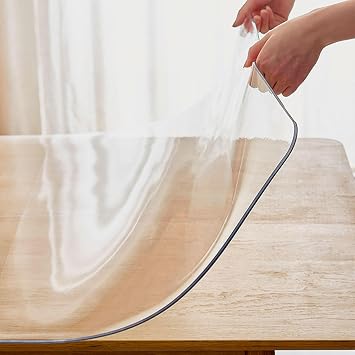 Clear Table Cover Protector for Home,PVC Table Mat,1mm Thick Transparent Vinyl Tablecloth,50150cm 6090cm 60120cm,Writing Desk Pad,WH-85140cm/34 * 55in