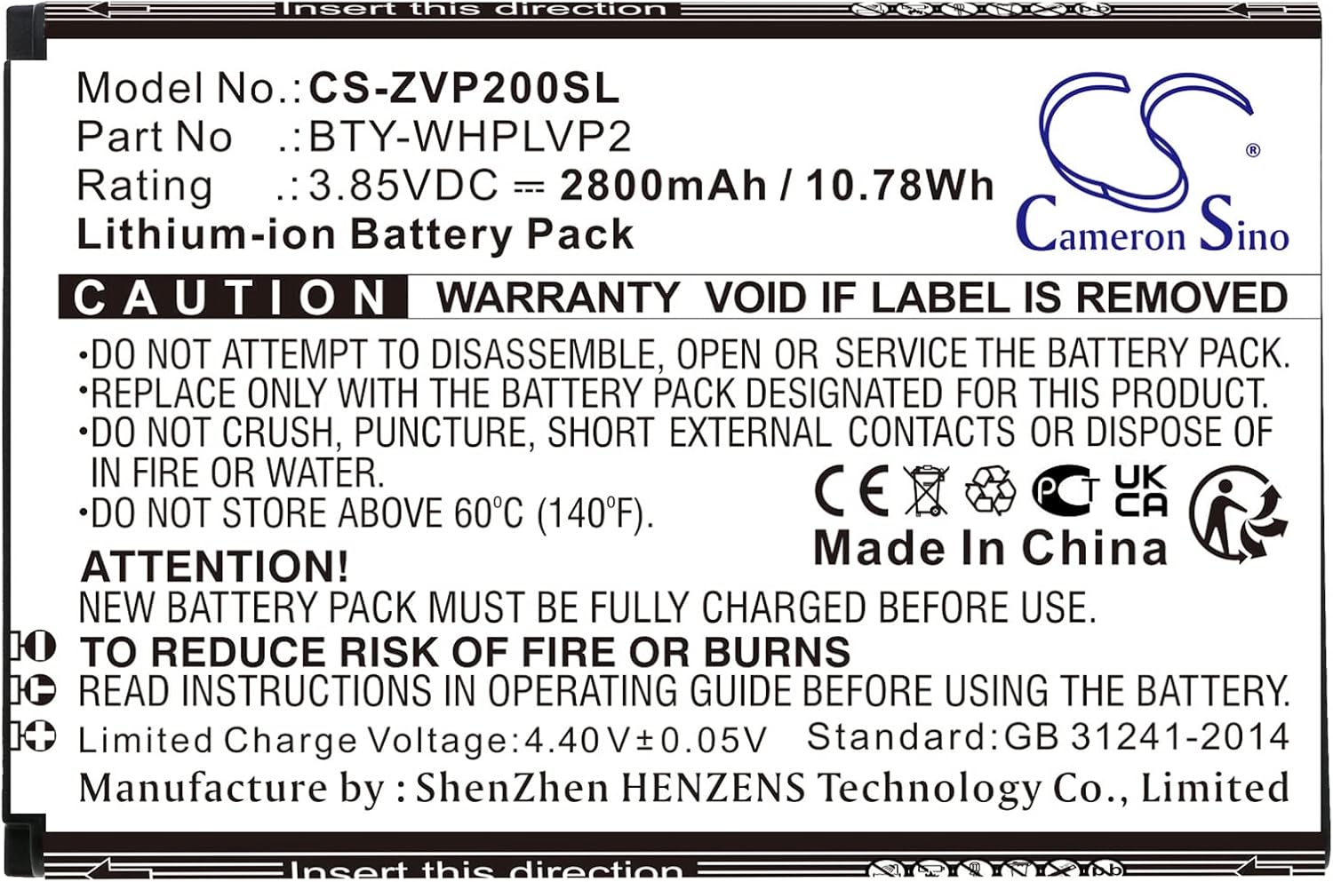 2800mAh Replacement Battery for Verizon Wireless Home Phone Connect LVP2 PN BTY-WHPLVP2