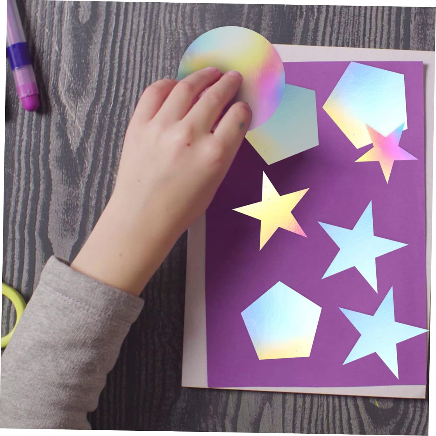 Uonlytech 50Pcs DIY Decorative for Shimmering Craft for Scrapbooking Folding Art and Handmade Projects and for All Ages