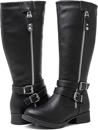 Miniatura 2 de GLOBALWIN Botas altas hasta la rodilla para mujer, botas de equitación cómodas para mujer, tacón bajo