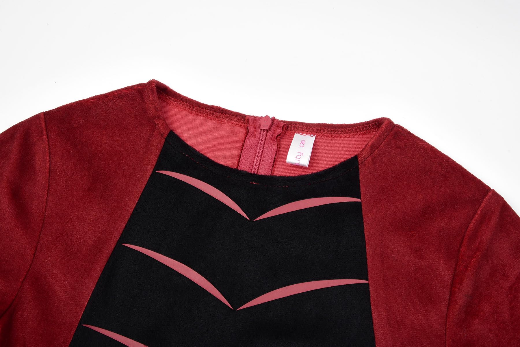 ReliBeauty Costume da Drago Bambini, Tuta Rossa e Nera con Ali e Coda