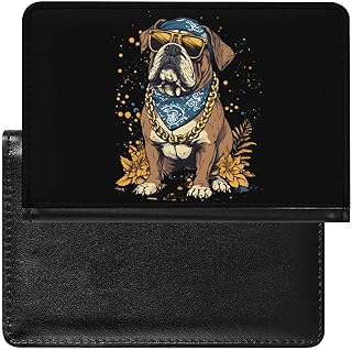 Bulldog Cute Passport Covers Slim Vaccine Card Organizer Holder Travel Wallet with Card Slots