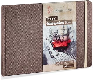 10625180 TONED WATERCOLOUR BOOK BEGE 200 G/M2, CADERNO AQUARELA, TAM A6 PAISAGEM, 30 FLS/60 PAG.