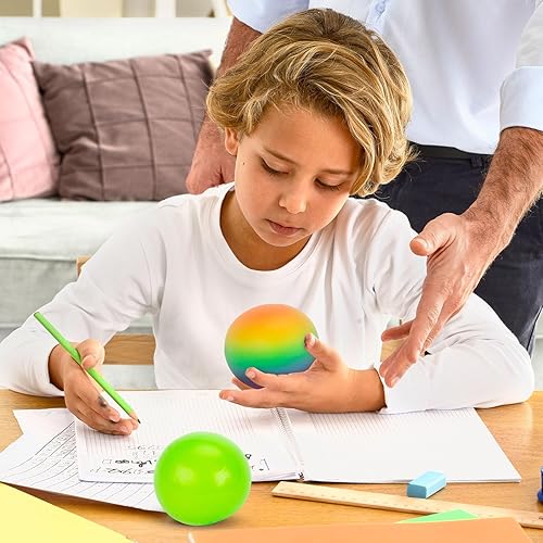 Miniatura 6 de LOVESTOWN 5 bolas para aliviar el estrés, bolas de estrés que cambian de color, bolas de estrés Smooosh, juguetes sensoriales para niños y adultos,