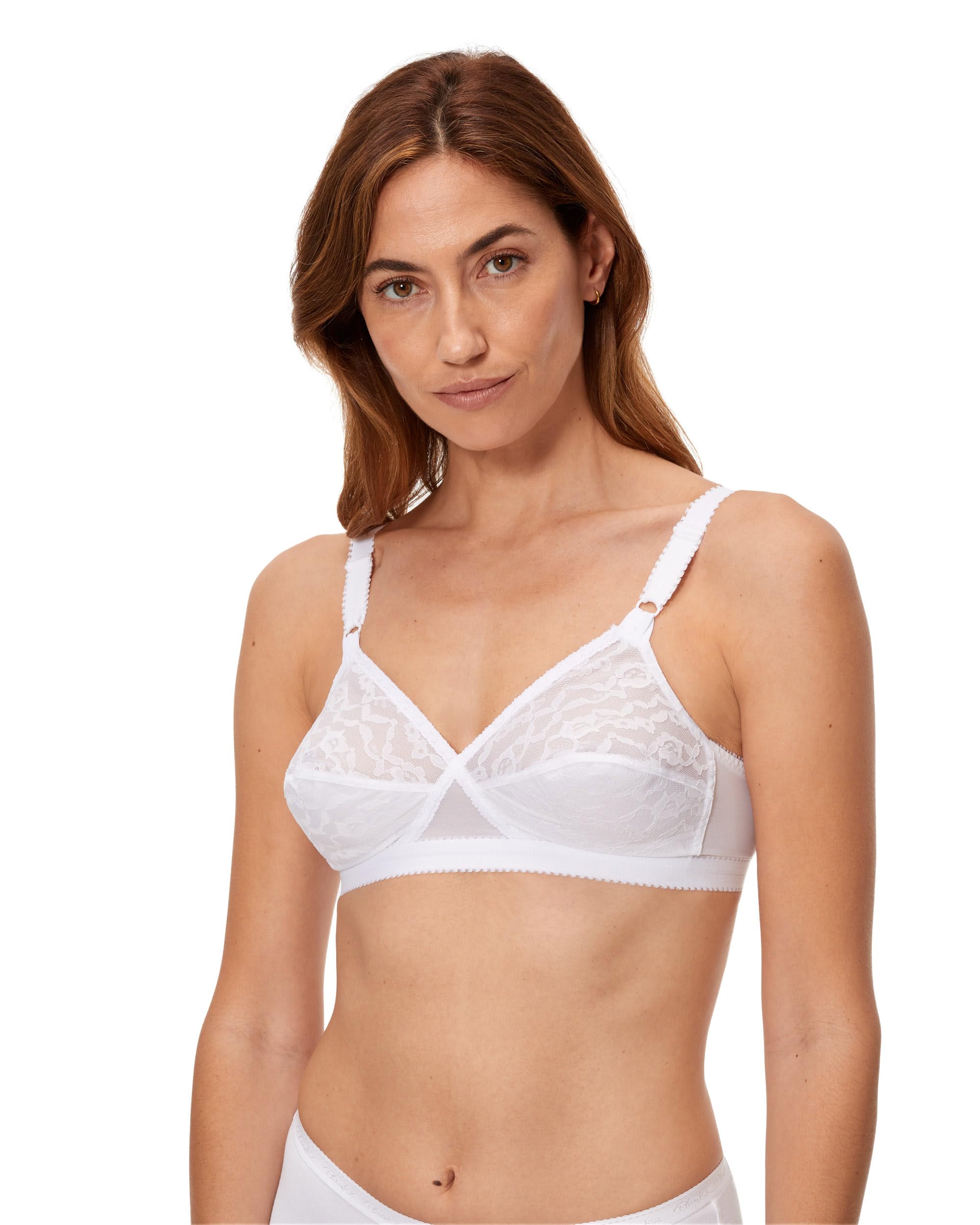 Playtex Women's Cross Your Heart 165 Soft Cup Everyday Bra, White, 40C