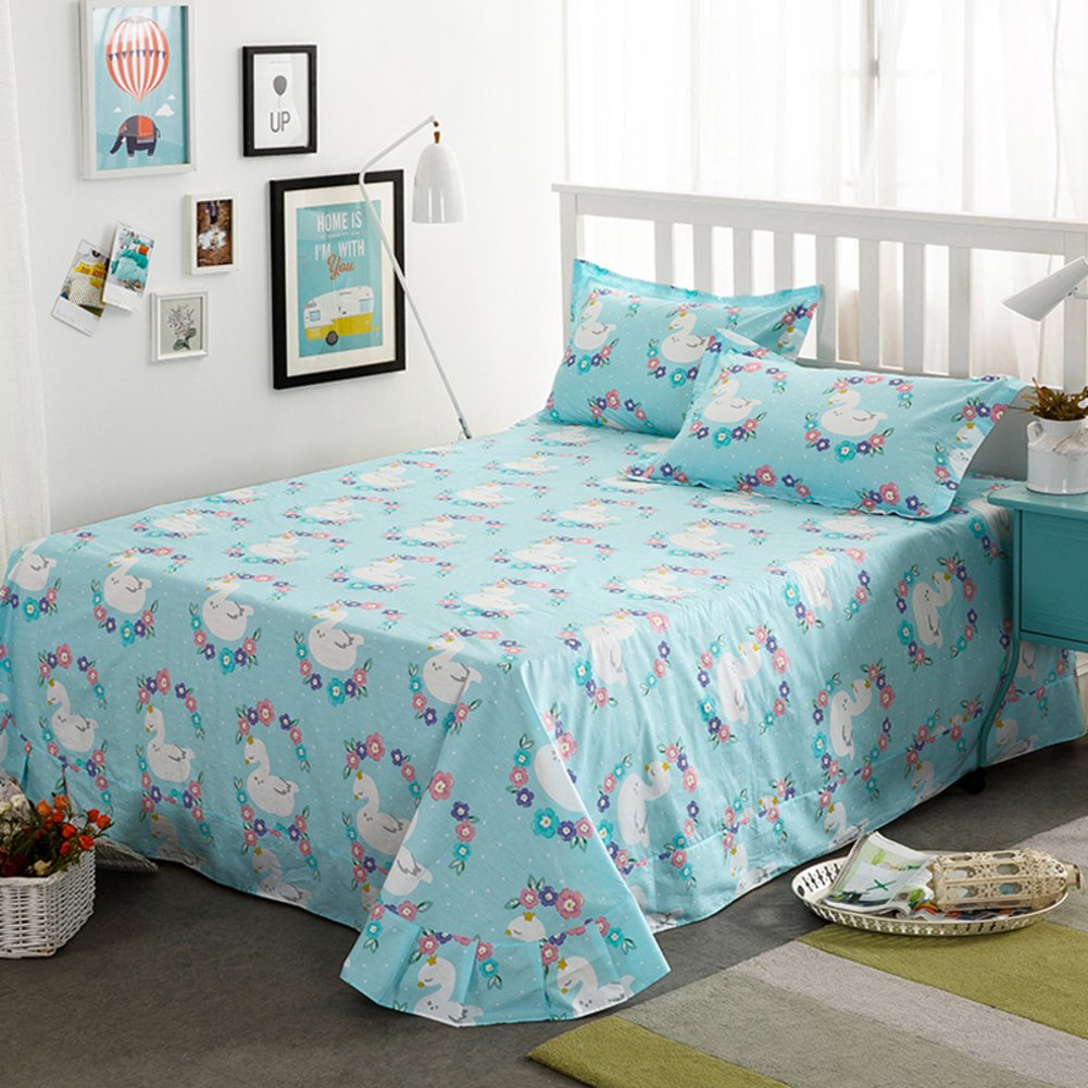Drap plat coton double sergé 250x245cm pour en finir avec le drap qui se border mal