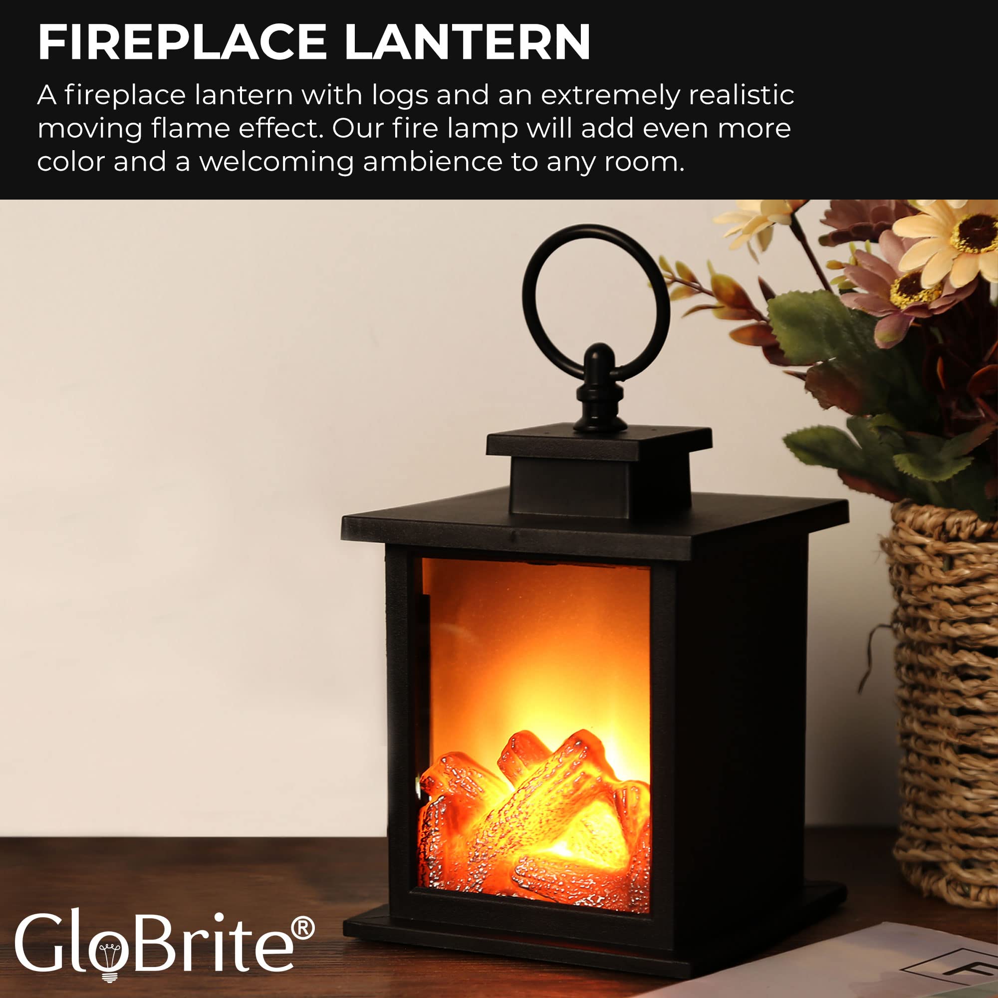 GloBrite Fireplace Lamp Led Flame Effect Log Fire Place Ornaments Home  Decor (Small) : Amazon.co.uk: DIY u0026 Tools